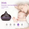 wholesale 550ML Essential Aromatherapy Oil Diffuser Wood Grain Humidifier ultrasonic wooden aroma diffuser with remote control