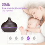 wholesale 550ML Essential Aromatherapy Oil Diffuser Wood Grain Humidifier ultrasonic wooden aroma diffuser with remote control