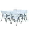 Wholesale 6 Ft Portable HDPE rectangle Folding Tables outdoor table furniture