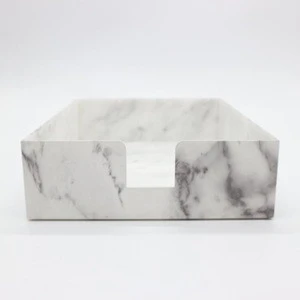 Wholesale acrylic office desk custom marble grain file letter tray