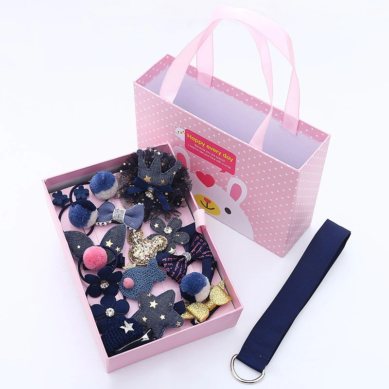 Wholesale Arrival 18 pcs/box hair clip set for children baby girls with gift box Hair Accessories Hairpin