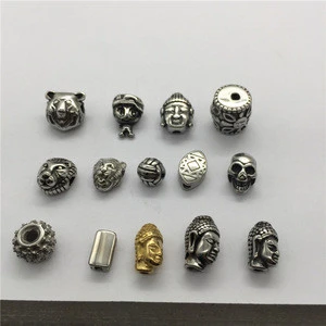 wholesale bead store online for bracelet stainless steel punk stylish metal beads for jewelry making