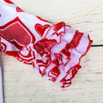 Wholesale boutique Valentine's Day icing ruffles top raglan t shirts cheap cute for girls baby kids children clothes