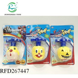 Wholesale cartoon flash with music wind up spinning top