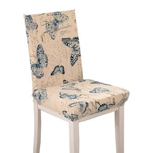 Wholesale custom chair cover fashion printing Wedding Party Chair Covers Hotel Elastic Chair Covers