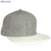wholesale custom fashionable flat bill blank light grey snap back hats caps