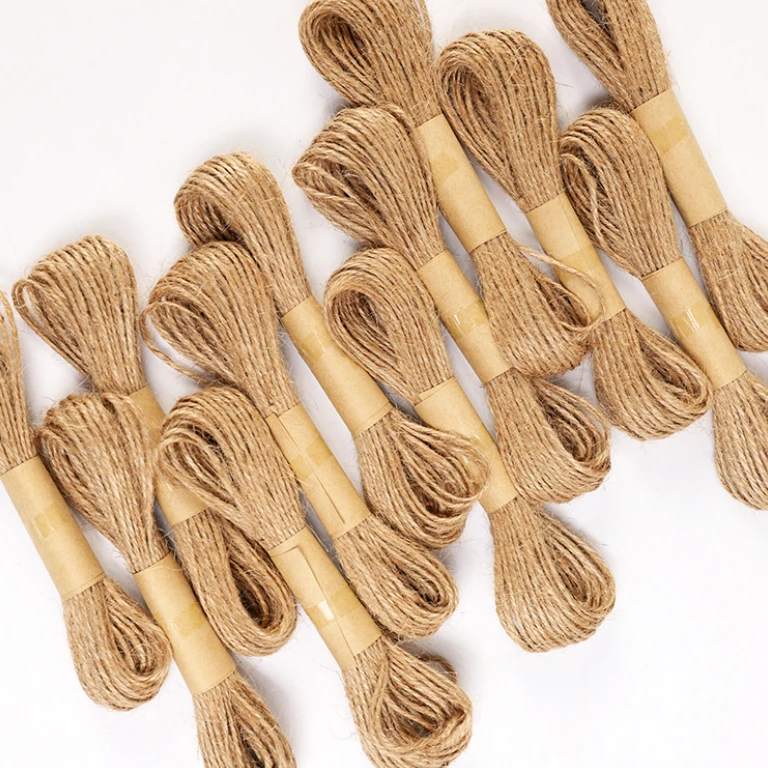 Wholesale Custom High Quality Colored Hemp Jute Rope Twisted Jute Twine Color  2Mm Cord Gift Packing Rope 10M