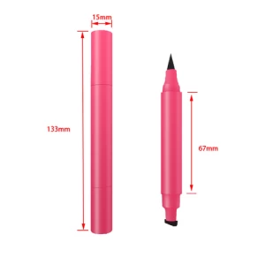 wholesale custom Private label no logo factory Pink  Color  Liquid Stamp 2 in 1 Eyeliner stamp eraser Pencil