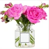 Wholesale customized  cheap round clear glass flower plant vase