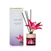 wholesale eco-friendly long lasting reed diffuser with round wooden lid liquid air freshener