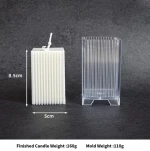 Wholesale Factory Low Price High Quality 10 Styles Rack Cylinder Acrylic Ribbed Candle Mold for DIY Candle Making