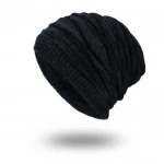 Wholesale fashion new design winter warm unisex lining fur 100% acrylic knitted thicken beanie hat
