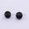 Wholesale high quality fashion jet  rhinestone round black beads