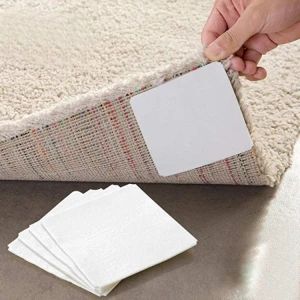 Wholesale Home Useful 4 Pieces Rug Pads Self-Adhesive Carpet Corner Gripper Mats Anti-Skid Stickers Keep Rug in Place