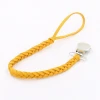 Wholesale Hot Selling Anti-off Leather Baby Baby Pacifier Rope Clips