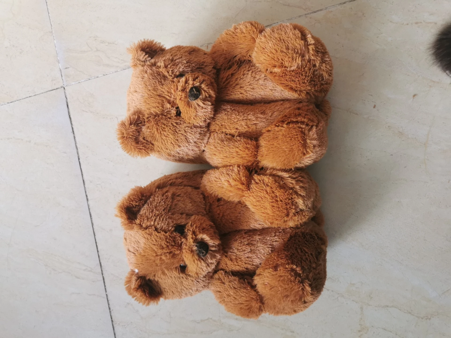 wholesale large size rainbow adult kids pink wholesale one size fits all teddy bear house slippers plush for women animal