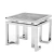 Import Wholesale Metal Frame Stainless Steel Centre Table Basse Modern Living Room Furniture Luxury Golden Square Glass Coffee Table from China