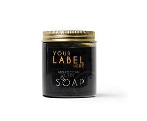 Wholesale Natural Moroccan Black Soap - with Gardenia Essential Oil - Premium Quality Private Label