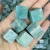 Import Wholesale natural semi precious gemstones Amazonite quartz cube tumbled stones from China