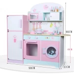 Wholesale Popular kitchen toy Wooden Pretend Play Mother Garden Educational Kitchen and RefrigeratorToys