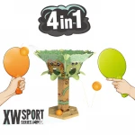Wholesale Sport Toy Kids Ball game series portable plastic mini indoor or outdoor Ping pong ball game 4 in 1 Ping pong tree