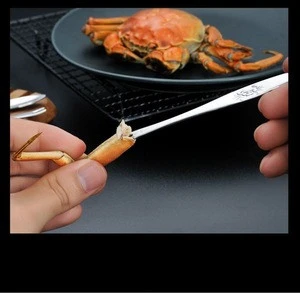 Wholesale stainless steel lobster crab fork with spoon seafood serving tool