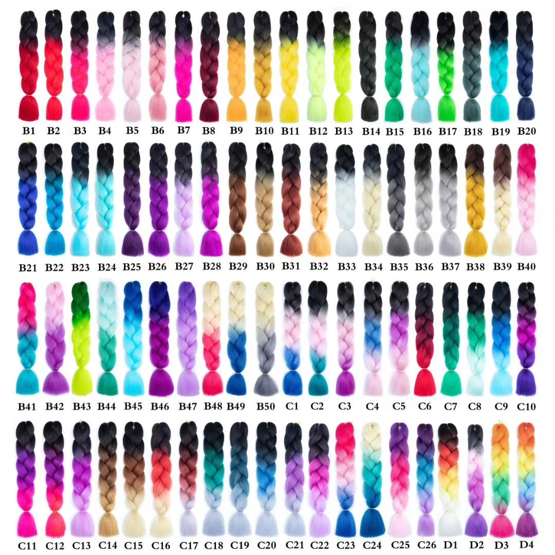 wholesale synthetic hair extensions colorful jumbo braid hair