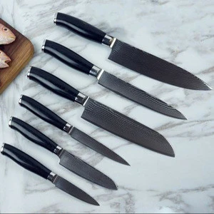 Wholesales Hot Products Professional 6 Pcs Damascus Knife Set