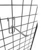 Wire gridwall panel with hanging baskets