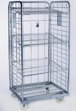 Wire Mesh Cargo Storage Roll Cage for transporting in mall