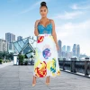 Women skirt big-name digital print skirt large size elastic pleated skirt
