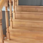 wood step Interior Indoor wooden stair design parts veranda porch baluster design rail bracket indoor