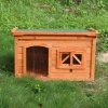 Wooden dog kennel Pets house with asphalt felt roofing