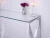 Import X tempered glass European metal leg wall console table from China