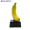 Yellow Banana Trophy on Black Base Custom Engraved Text Perfect Corporate Award Hand Painted Heavy Resin Cast For Business Sales