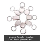 Zinc Alloy  Custom Logo Metal Keychain With Logo Printed