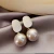 Import Zooying S925 Silver Needle Pearl Pendant Geometric Earrings from China