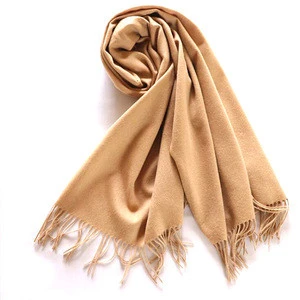ZP 2018 winter fashion warm solid color 100% cashmere pashmina scarf factory