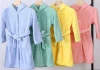 Each Bath Robe keeps you warm. Soft microfiber coral fleece lounge wear.