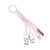 Import 0.18m nylon fabric braided universal OEM fast charging mobile phone charging 3 in 1  USB phone Charging cable key chain from China