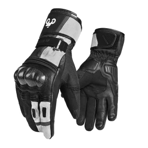 INBIKE Winter Goat Skin Leather Motorcycle Gloves Waterproof Windproof Cold Weather Thermal