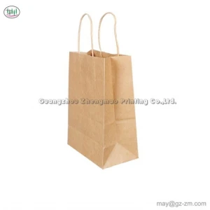 Customized Food Grade Bread Take Away, Takeaway Kraft Paper Bag