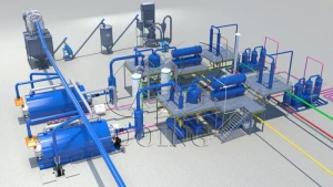 Which machine can produce oil from plastic waste?