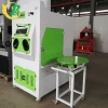 Box type manual sandblasting machine with cart turntable,dry sandblasting equipment