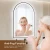 Import Arch Lighted Bathroom Mirror with Black Frame, Backlit And Frontlit Vanity Mirror. from China