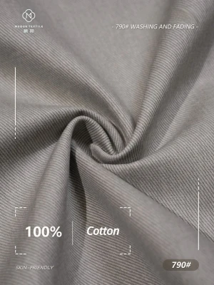Factory 790# Full Process Frost Wash Cotton Textile Fabric Stable Color for Pants & Jackets