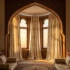 Roman Rod Aluminum Alloy Silent Smooth Curtain Track, 28mm Thick Wall Ceiling Mount Single Double Sliding Rail