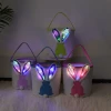 Cute Plush LED Light Easter Basket Tote Bag Long-eared Treat Easter Gift Baby Gift Easter Basket