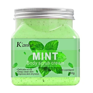 Kanho Mint Natural Body Care Whitening Exfoliating Ice Cream Facial Body Organic Skin Care Fruit Salt Ocean Body Scrub