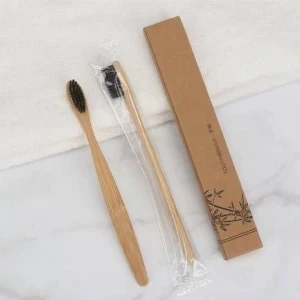 Toothbrush with Bamboo Handle Colorful Head Bamboo Toothbrush Wholesale Environment Wooden Rainbow Bamboo Toothbrush